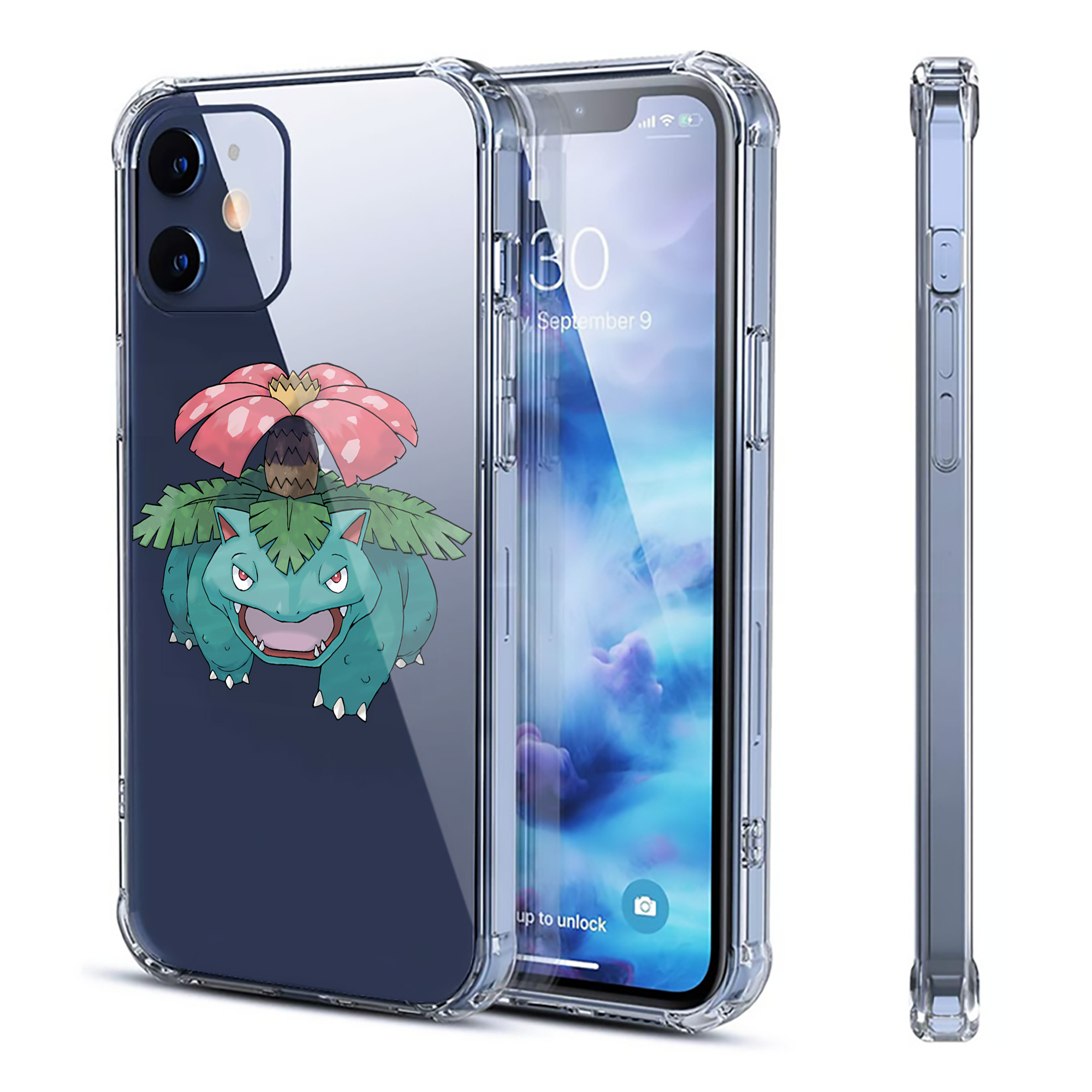 （画像用） ポケットモンスター Pokémon 【iPhone 12シリーズ対応】透明スマホケース（クリアソフトケース）